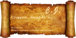Czuppon Jonatán névjegykártya